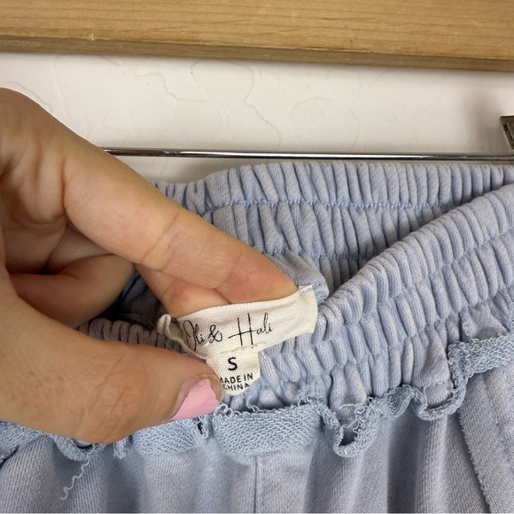 OLI & HALI Baby Blue Star Patchwork Wide Leg Ankle Pants - Picture 13 of 16